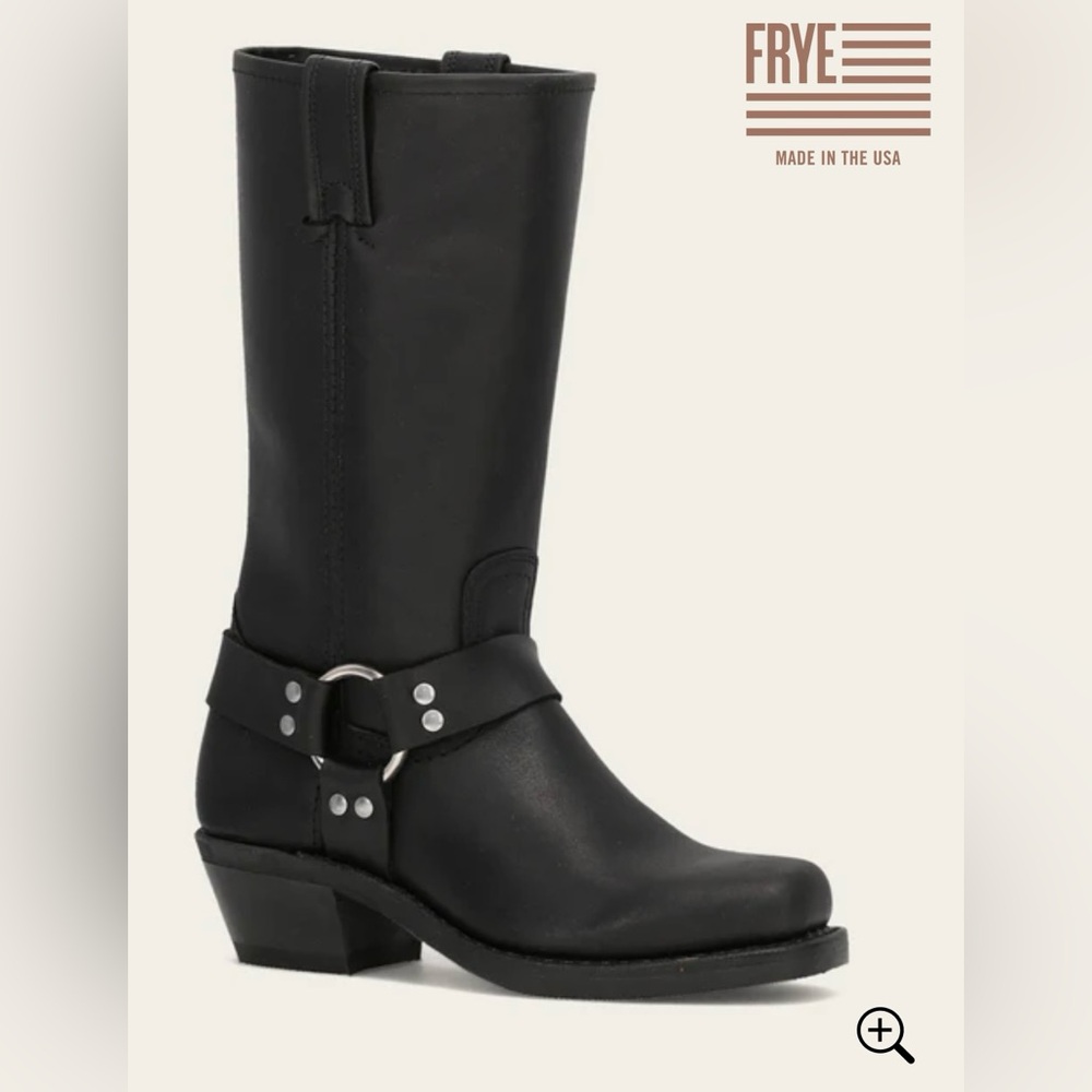 Frye Black Moto Leather Boots